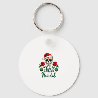 Porte-clés Feliz Navidad Sugar Skull Mexican Christmas T-Shir