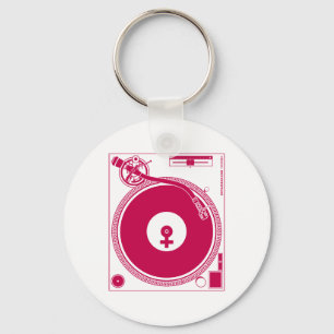 Porte-clés Female Symbol Turntable Deck - DJ Disc Jockey