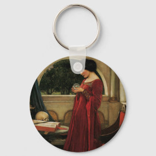 Porte-clés Femme à la boule de cristal, peinture de Waterhous