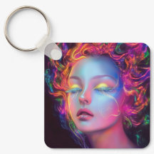 Femme Alien aux cheveux cosmiques