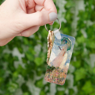 Porte-clés Femme avec Parasol Claude Monet Alum d'art Vintage