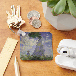 Porte-clés Femme avec parasol par Claude Monet, Art Vintage