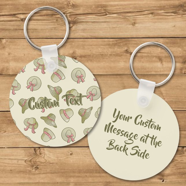 Porte-clés Femme Casquette d'été Jaune (Créateur téléchargé)