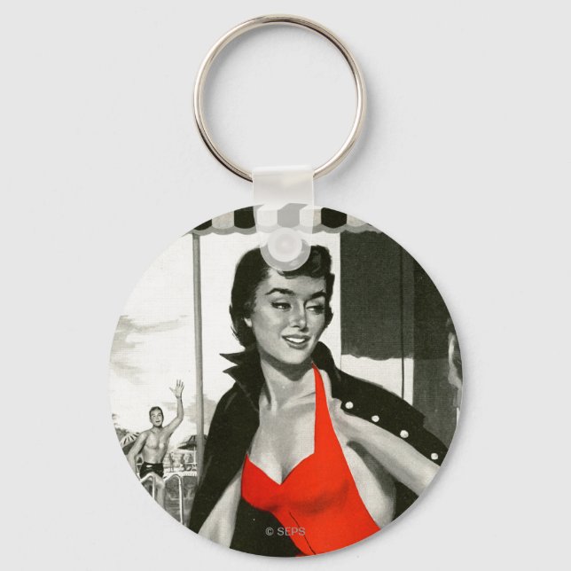 Porte-clés Femme chaude rouge (Recto)