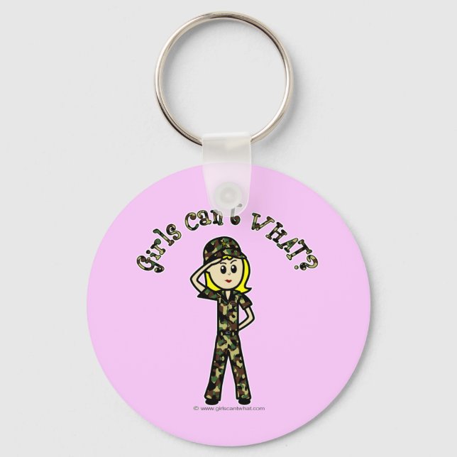 Porte-clés Femme de l'armée blonde (Recto)