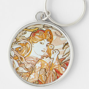 Porte-clés Femme de Mucha avec un porte - clé de Nouveau