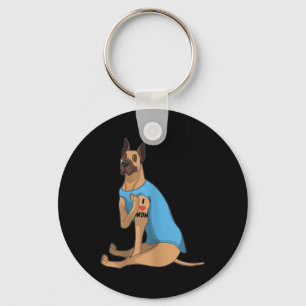 Porte-clés Femme Drôle Chien Super Danse J'Aime Maman Tatouag