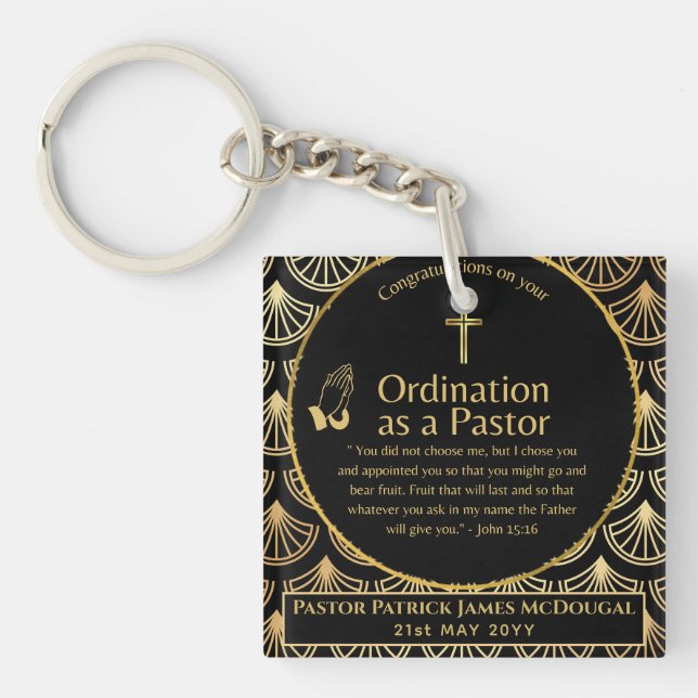 Porte-clés ✝️ Femme du pasteur épouse apprécient Merci cadeau (Devant)