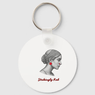 Porte-clés Femme Élégante Portrait Minimaliste