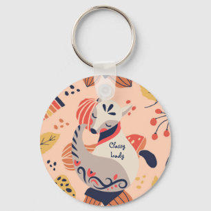 Porte-clés Femme Enseignant Cadeau CLASSY LADY Hygge Fox