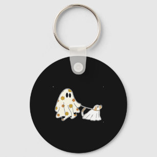 Porte-clés Femme fantôme chien amateurs de chiens Halloween c