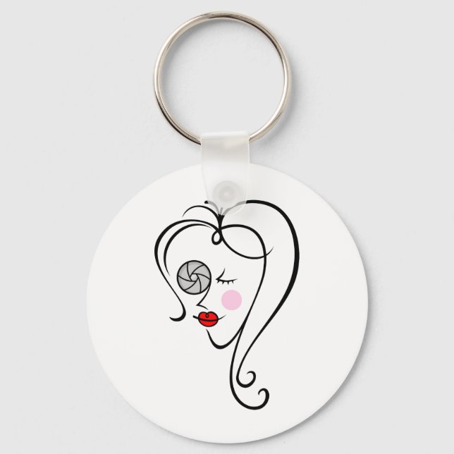 Porte-clés Femme photographe (Recto)