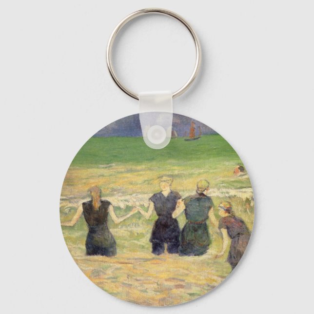 Porte-clés Femmes baignant Dieppe par Paul Gauguin (Recto)