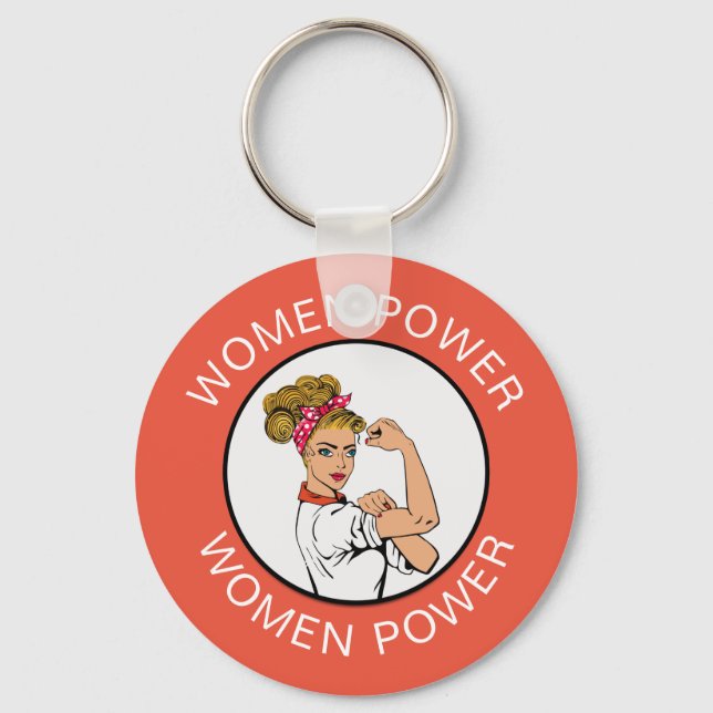 Porte-clés Femmes rétro Power Feminist Feminist Porte - clés (Recto)
