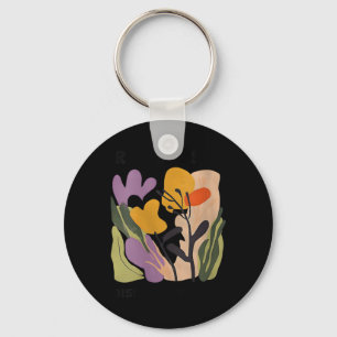 Porte-clés Femmes Vintage Résister Dissentir Persister Floral