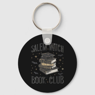 Porte-clés Femmes Vintage Salem Book Club Chat Noir Bookish