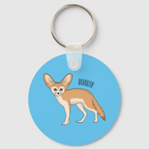 Porte-clés Fennec fox cartoon illustration 