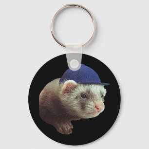Porte-clés Ferret Wearing Hat Keychain