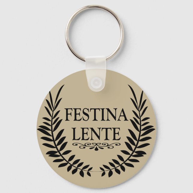 Porte-clés Festina lente (Recto)
