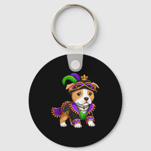 Porte-clés Festival Carnaval Mardi Gras Amoureux de Pitbull D