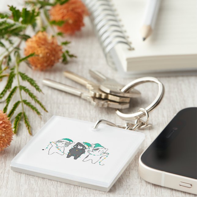 Porte-clés festive hats, Christmas lights (Devant Droit)