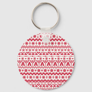 Porte-clés Festive Noël sans couture motif.