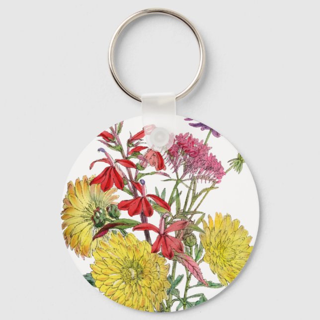 Porte-clés Festive Sring Floral Cadfts (Recto)