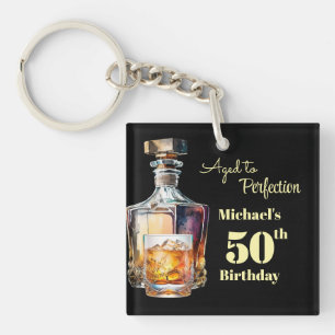 Porte-clés Fêté à la perfection Hommes 50e Whisky Anniversair
