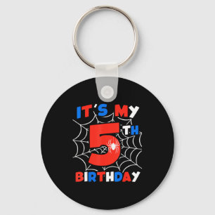 Porte-clés Fête d'anniversaire de 5 ans Toile d'araignée 5e a