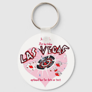 Porte-clés Fête d'anniversaire de Las Vegas