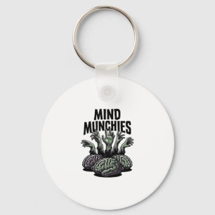 Porte-clés Fête de cerveau de mort-vivant Vintage Mains de zo