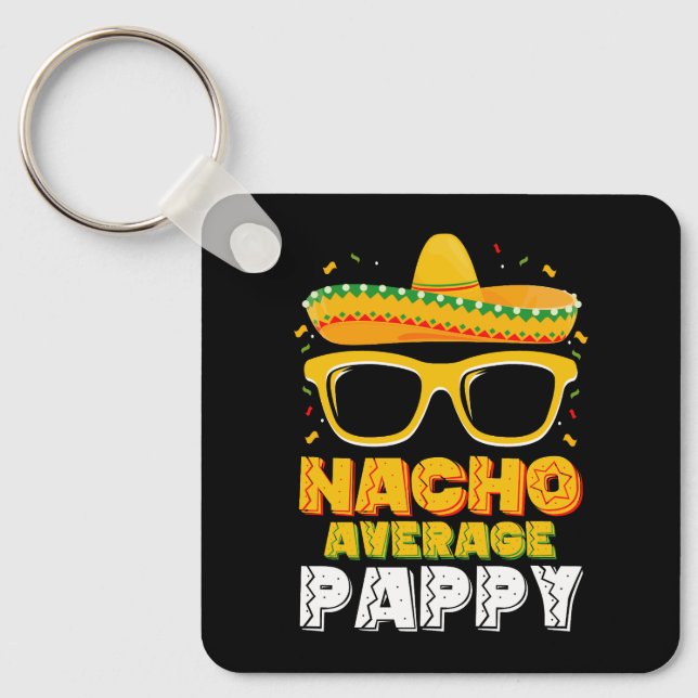 Porte-clés Fête de famille Cinco De Mayo du papa moyen nacho (Recto)