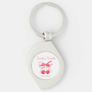 Porte-clés Fête de Fiançailles Coquette Rose Cerise