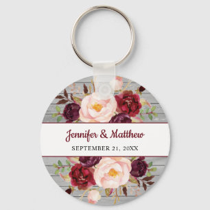 Porte-clés Fête de la mariée Mariage rose de Bourgogne