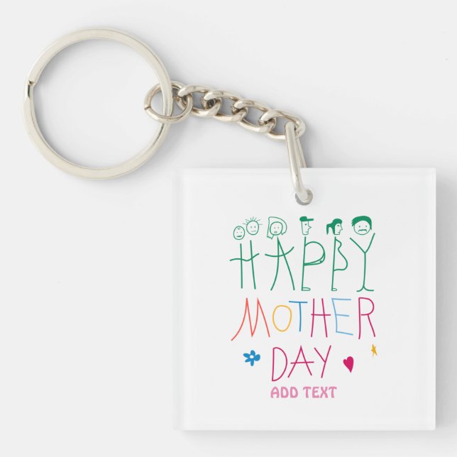Porte-clés Fête de la mère (Devant)