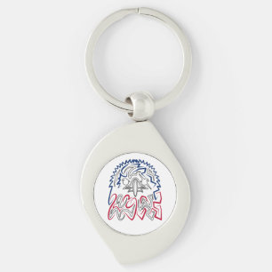 Porte-clés Fête de l'Indépendance Aigle américain