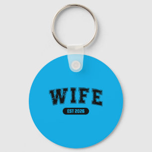 Porte-clés Fête de mariage de Bachelor femme et mari Est 2026