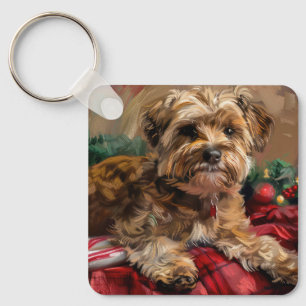 Porte-clés Fête de Noël de Chien Yorkipoo