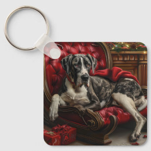 Porte-clés Fête de Noël du chien Danse