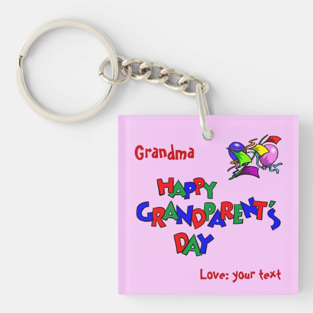 Porte-clés Fête des grands-parents - (Devant)