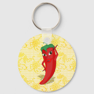Porte-clés Fête des mariées Fiesta Avec Rouge Hot Pepper Diva