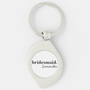Porte-clés Fête des mariées moderne personnalisée Bridesmaid