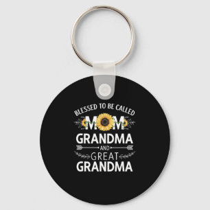 Porte-clés Fête des mères bénie d'être appelée maman grand-mè