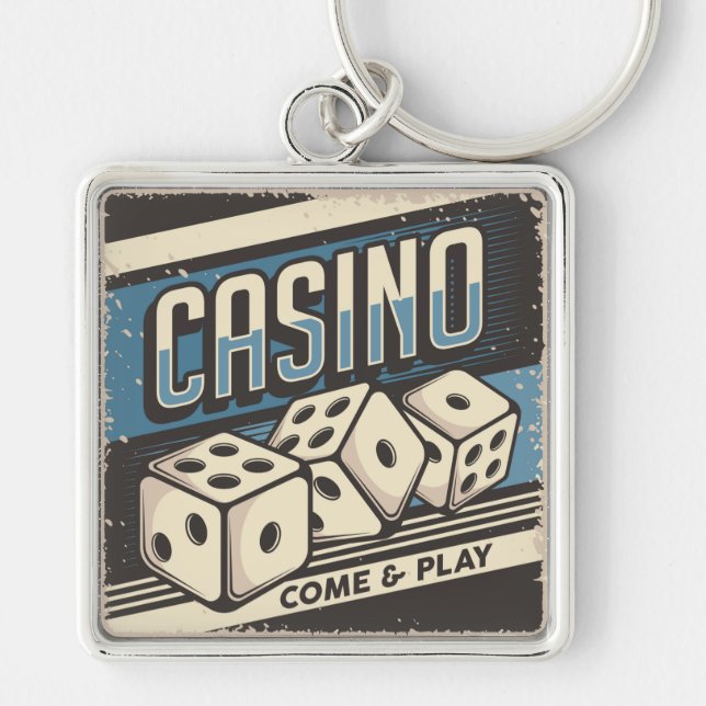 Porte-clés fête des pères Casino Dice (Devant)