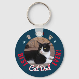 Porte-clés Fête des pères Meilleur Chat Papa Jamais Porte - c