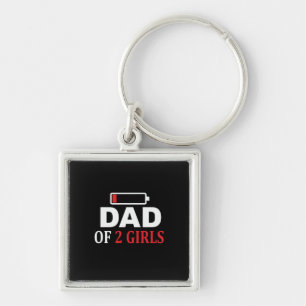 Porte-clés Fête des pères Papa De 2 Filles