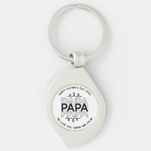 Porte-clés Fête des pères personnalisable Papa Color