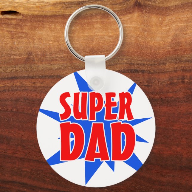 Porte-clés Fête des pères Porte - clé Super Papa (Recto)