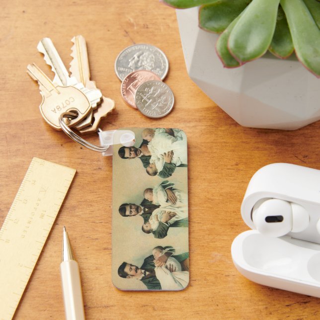 Porte-clés Fête des pères victorienne vintage, C'est Triplets (Bureau)