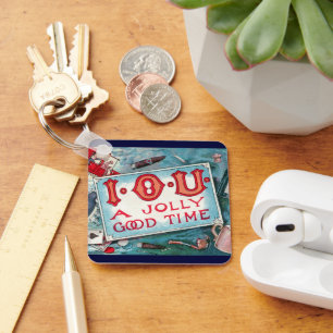 Porte-clés Fête des Vices Anciens, Jeux d'Argent Boisson Fume